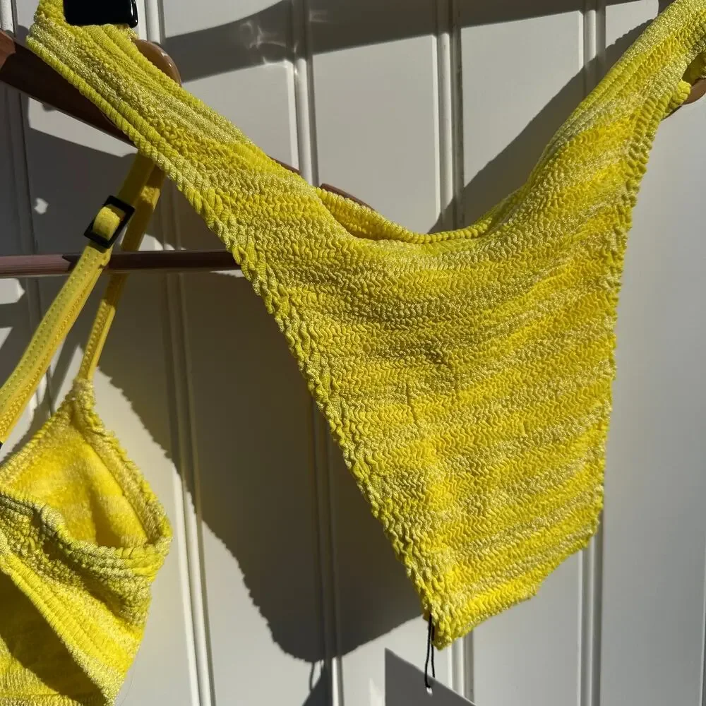 Bond Eye Australia Ring Lisso Bikini Top & Scene Brief Limoncello Yellow OS NWT - Picture 16 of 16